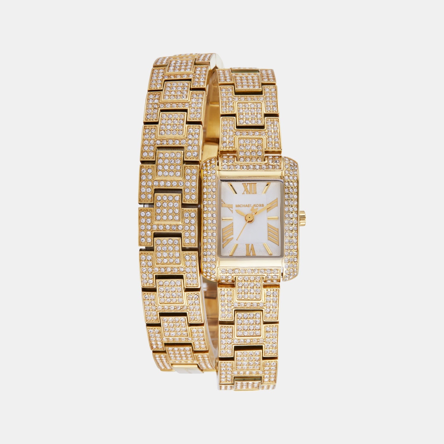 Emery Women Quartz White Dial Analog Stainless Steel Watch MK4835