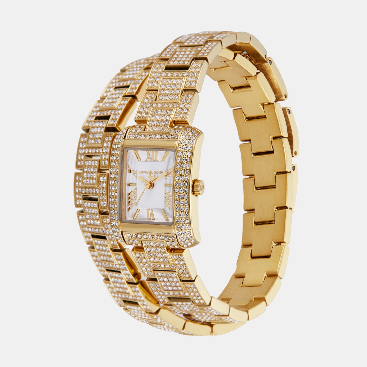 Emery Women Quartz White Dial Analog Stainless Steel Watch MK4835