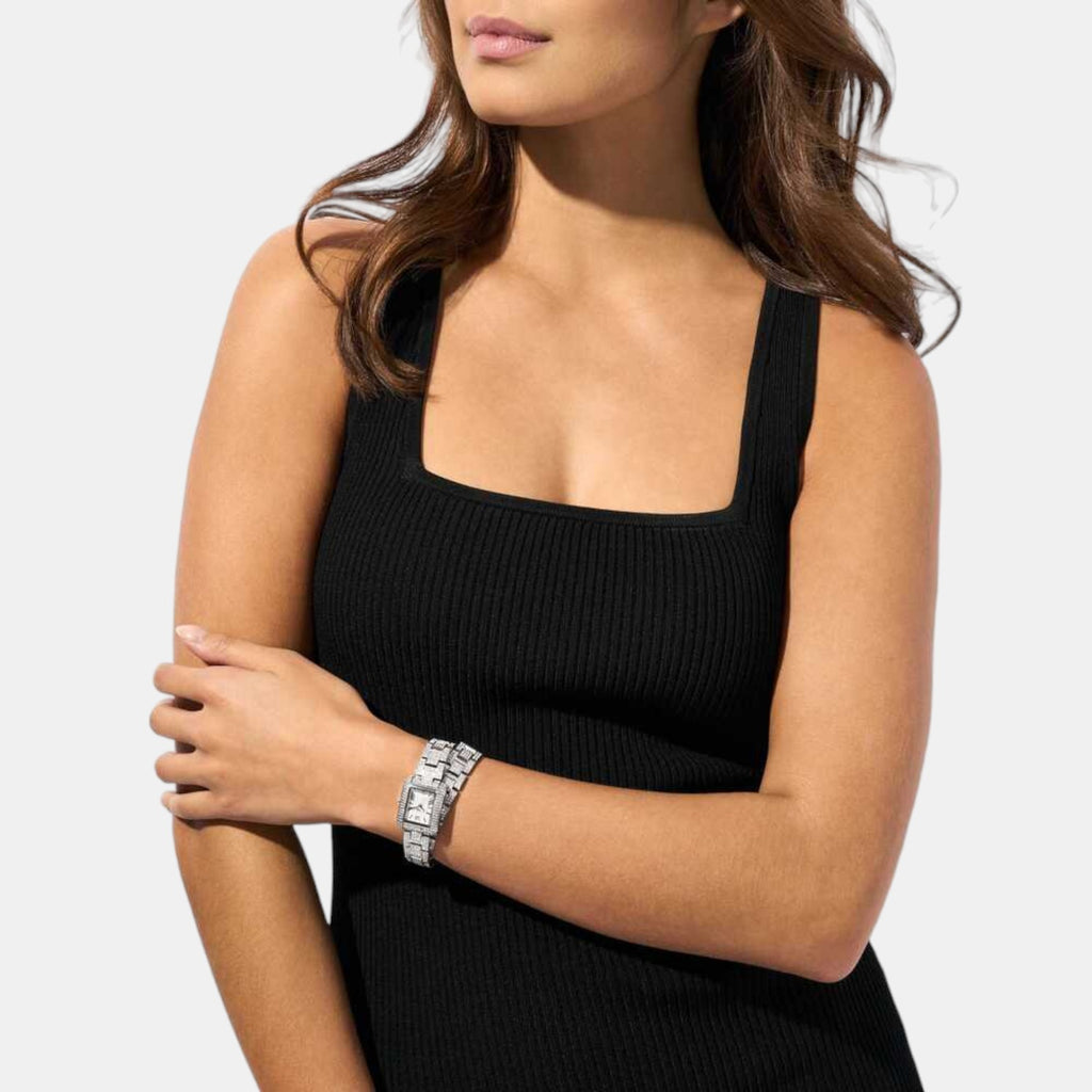 Emery Women Quartz White Dial Analog Stainless Steel Watch MK4836