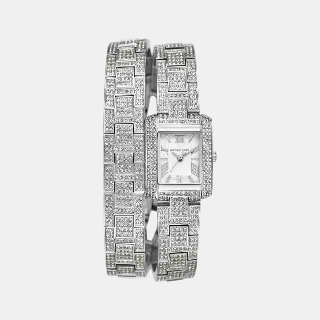 Emery Women Quartz White Dial Analog Stainless Steel Watch MK4836