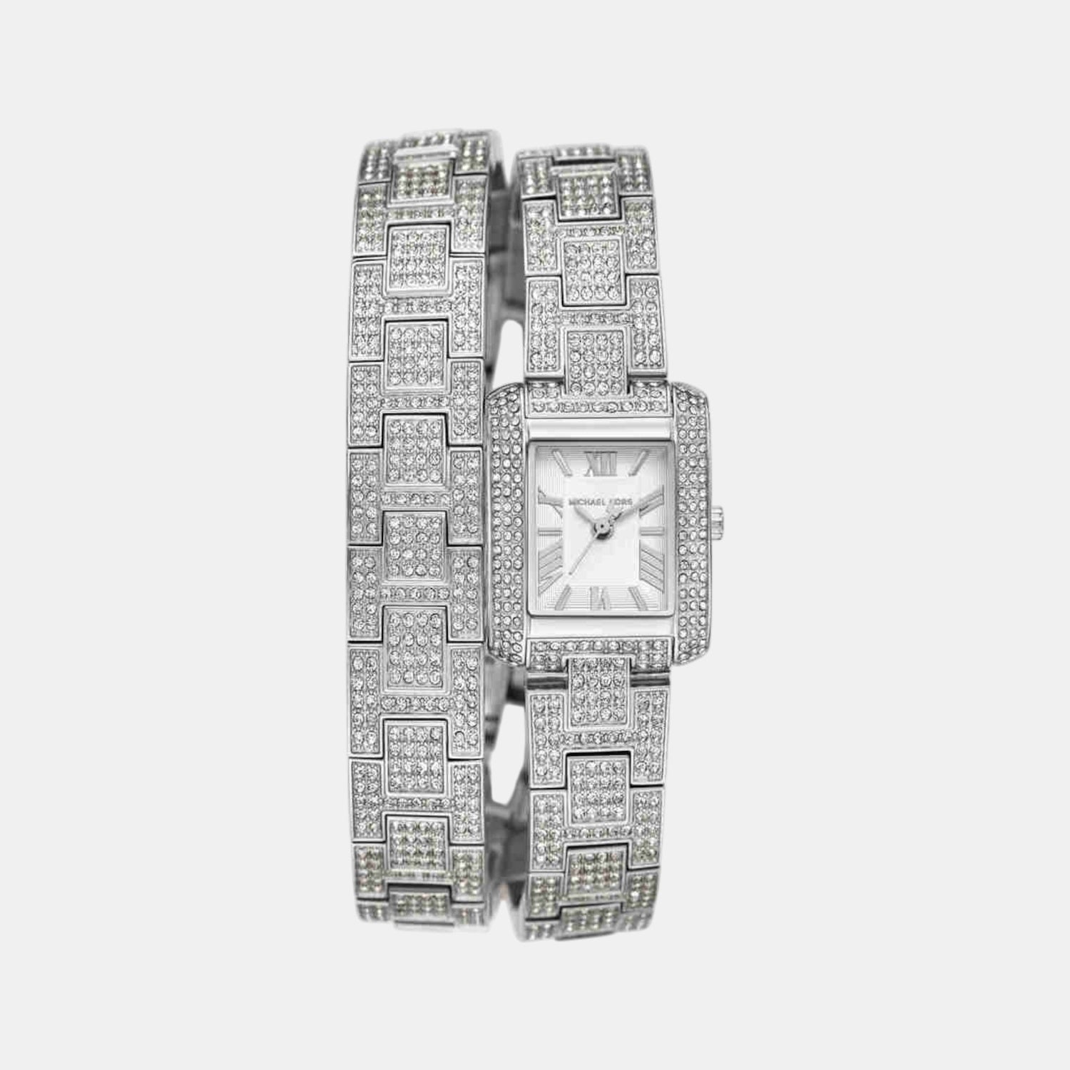 Emery Women Quartz White Dial Analog Stainless Steel Watch MK4836