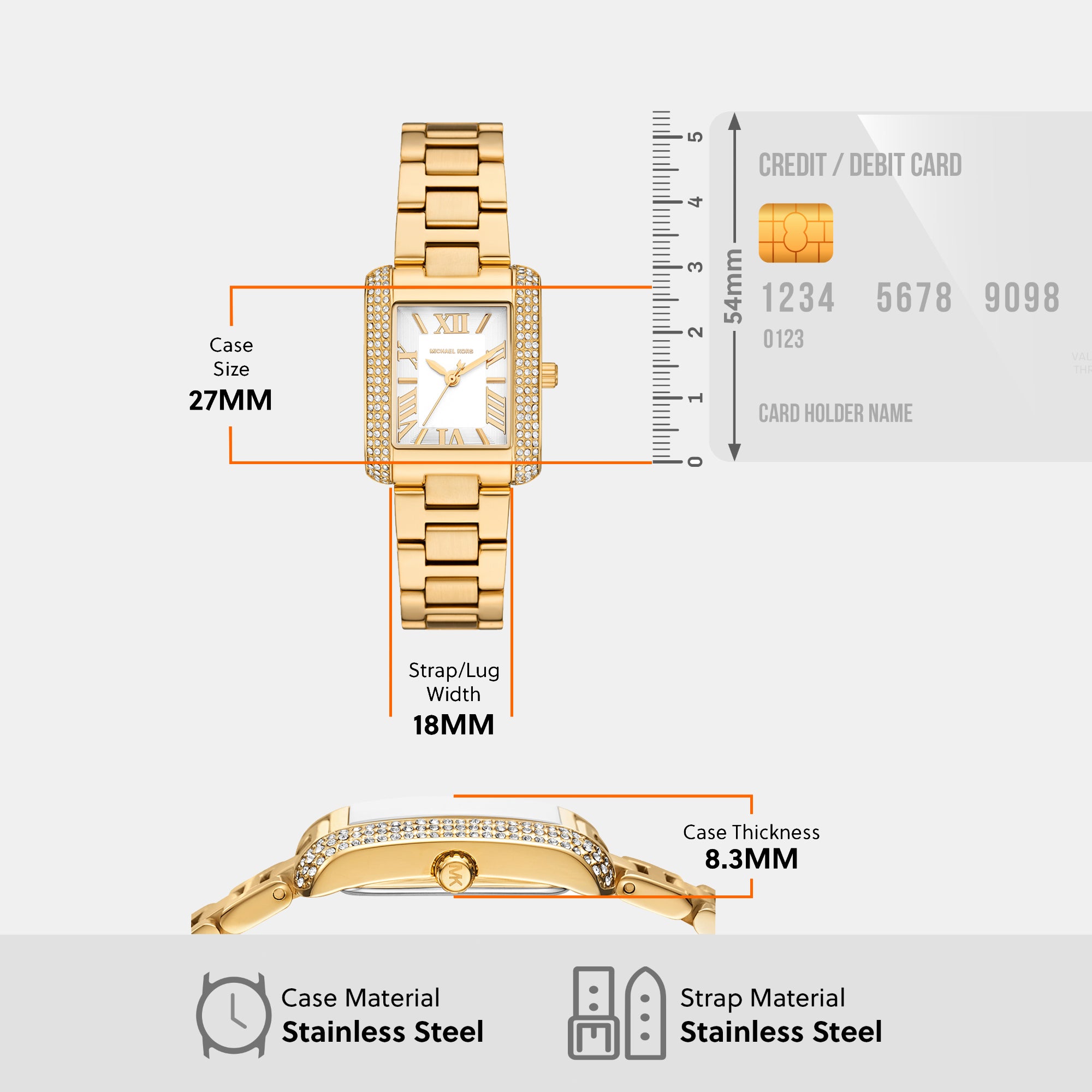 Michael Kors Rectangle Quartz Analog Women watch