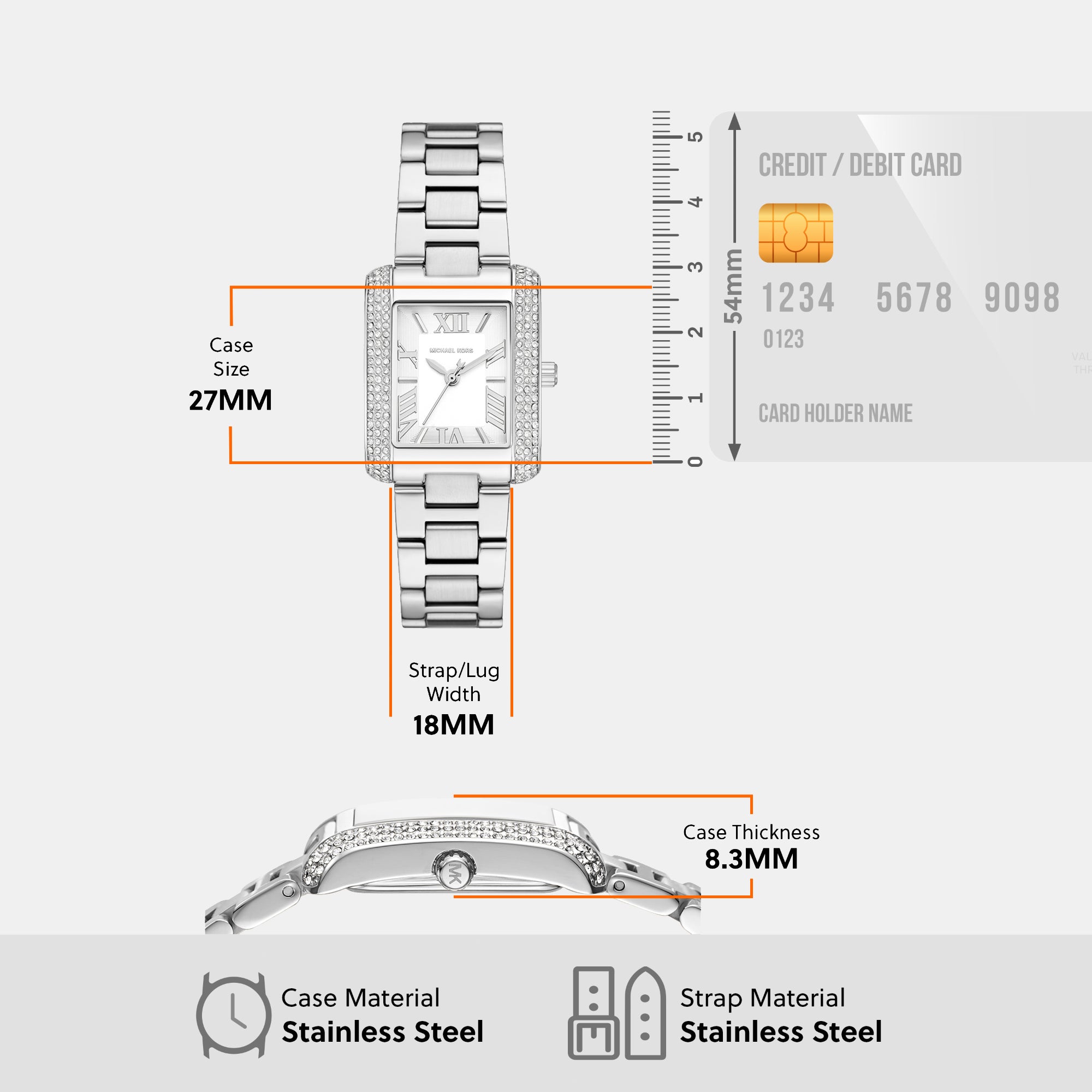 Michael Kors Rectangle Quartz Analog Women watch