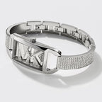 Mk Empire Women Quartz Silver Dial Analog Stainless Steel Watch MK4841