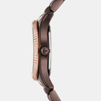 Lexington Women Quartz Brown Dial Analog Stainless Steel Watch MK4844