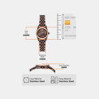 Lexington Women Quartz Brown Dial Analog Stainless Steel Watch MK4844