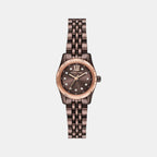 Lexington Women Quartz Brown Dial Analog Stainless Steel Watch MK4844