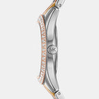 Harlowe Women Quartz Mother Of Pearl Dial Analog Stainless Steel Watch MK4846