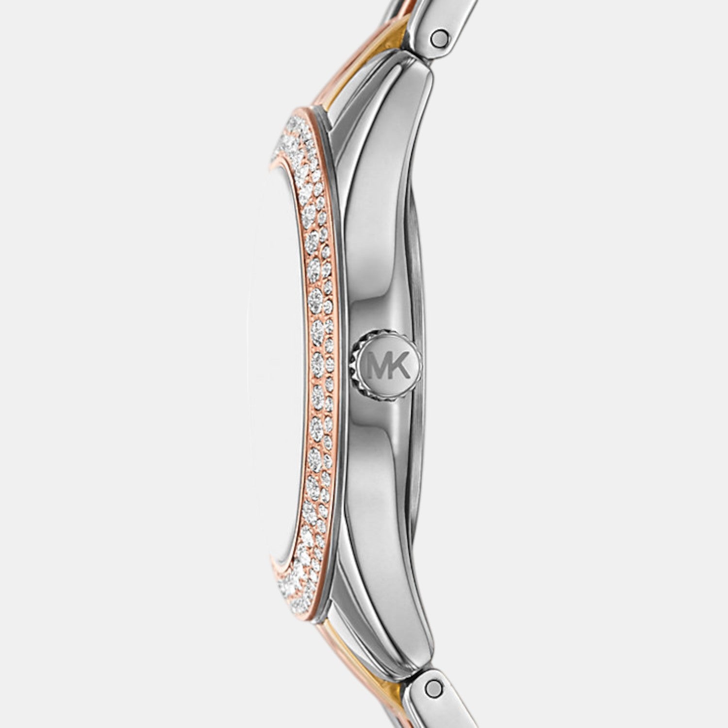 Harlowe Women Quartz Mother Of Pearl Dial Analog Stainless Steel Watch MK4846