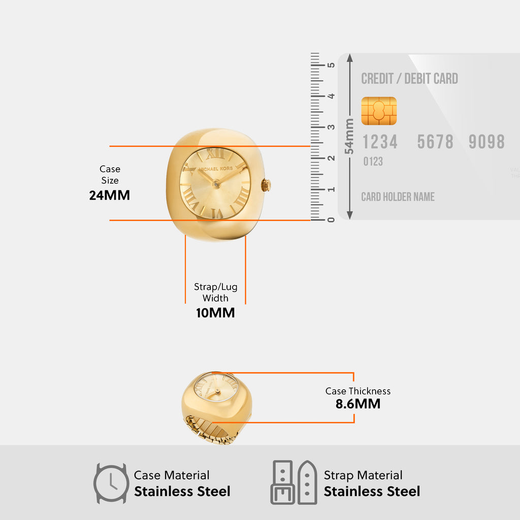 Michael Kors 24 mm Gold Quartz watch