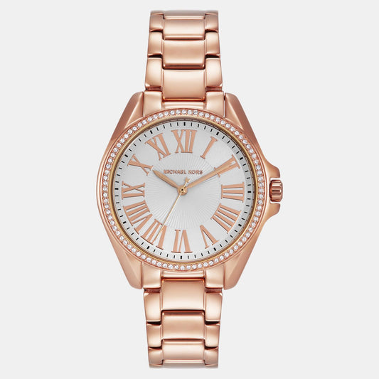 Kacie Women Quartz White Dial Analog Stainless Steel Watch MK4853