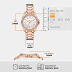 Kacie Women Quartz White Dial Analog Stainless Steel Watch MK4853