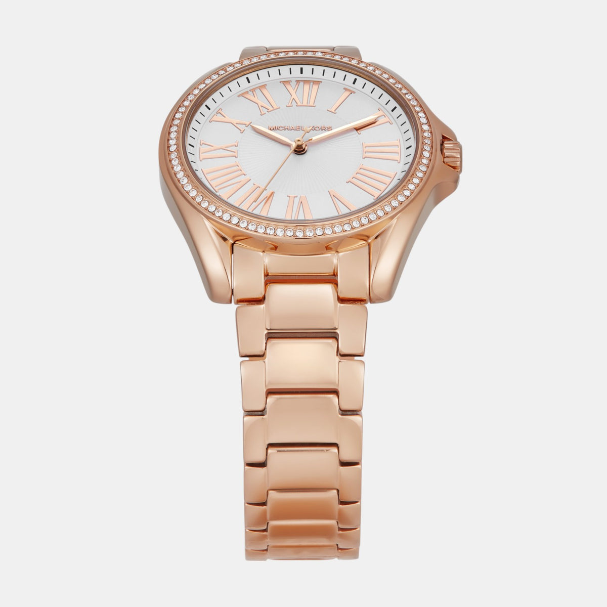 Kacie Women Quartz White Dial Analog Stainless Steel Watch MK4853