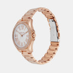 Kacie Women Quartz White Dial Analog Stainless Steel Watch MK4853