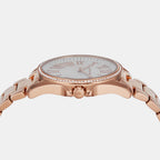 Kacie Women Quartz White Dial Analog Stainless Steel Watch MK4853