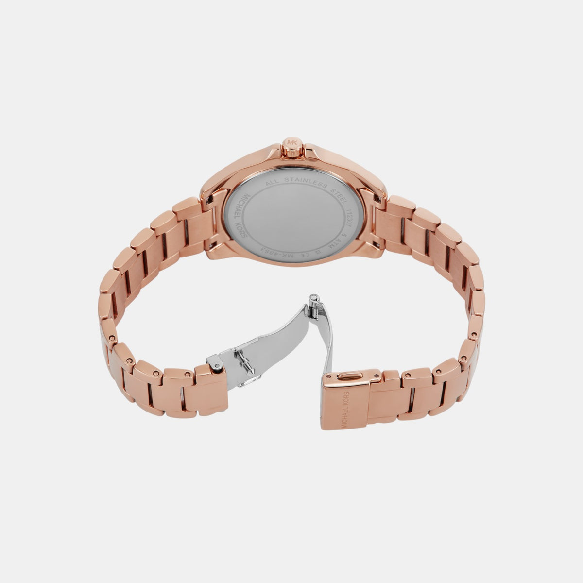 Kacie Women Quartz White Dial Analog Stainless Steel Watch MK4853