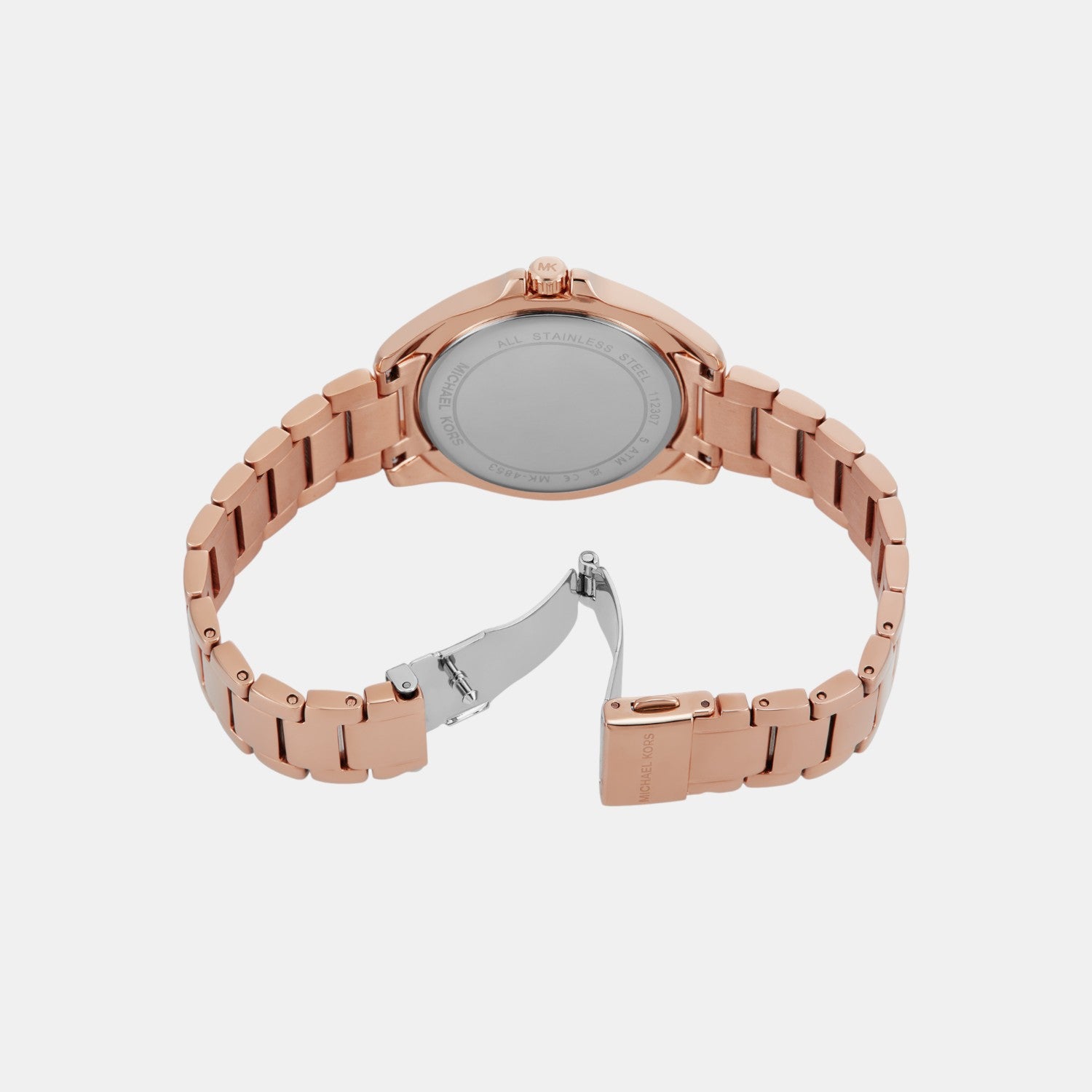 Kacie Women Quartz White Dial Analog Stainless Steel Watch MK4853