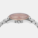 Kacie Women Quartz Rose Gold Dial Analog Stainless Steel Watch MK4854