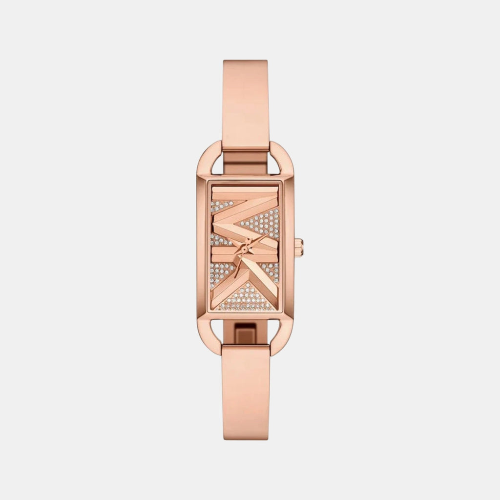 Empire Women Quartz Rose Gold Dial Analog Stainless Steel Watch MK4858