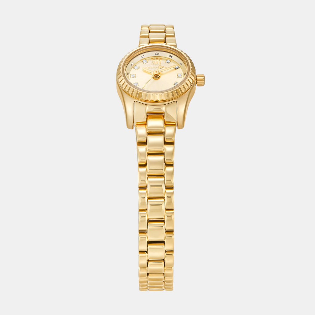 Lexington Women Quartz Gold Dial Analog Stainless Steel Watch MK4862