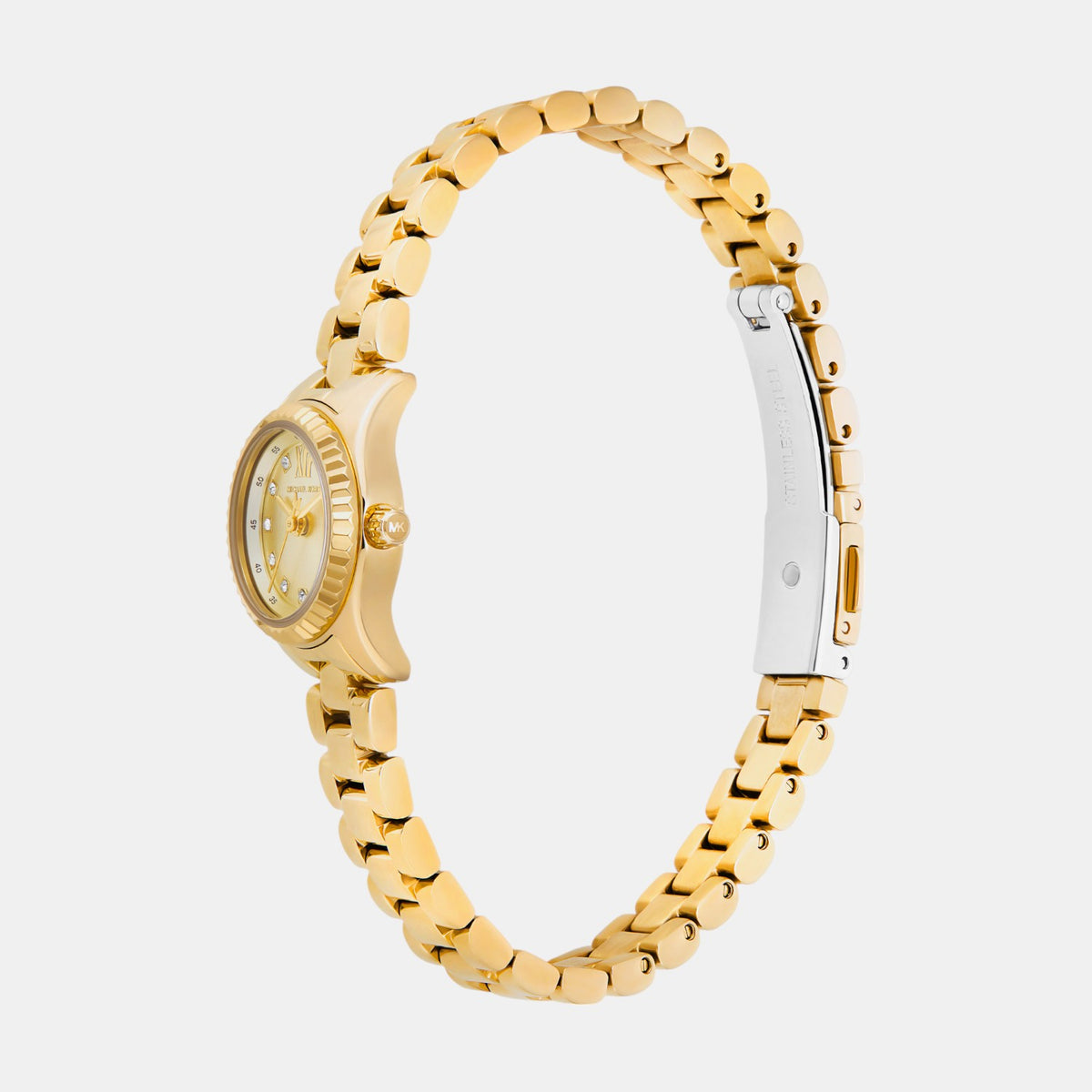 Lexington Women Quartz Gold Dial Analog Stainless Steel Watch MK4862