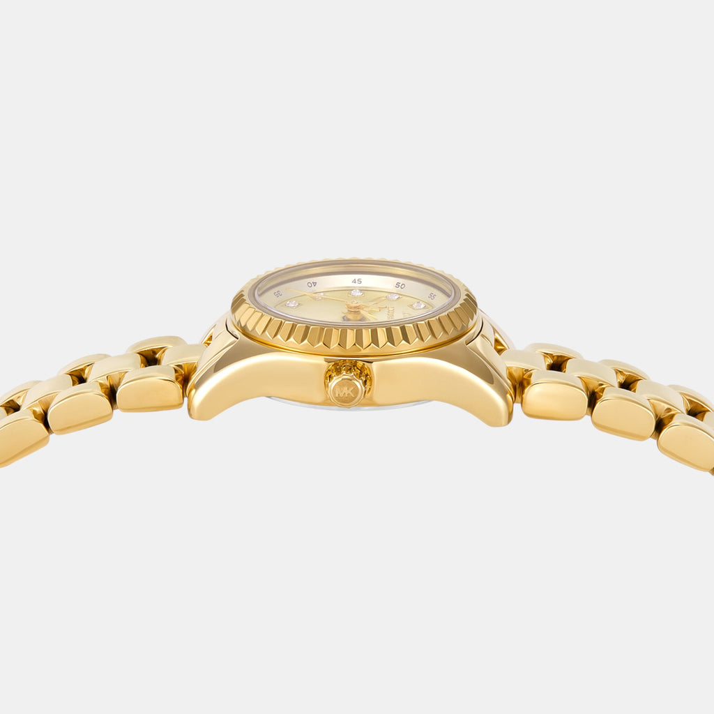 Lexington Women Quartz Gold Dial Analog Stainless Steel Watch MK4862