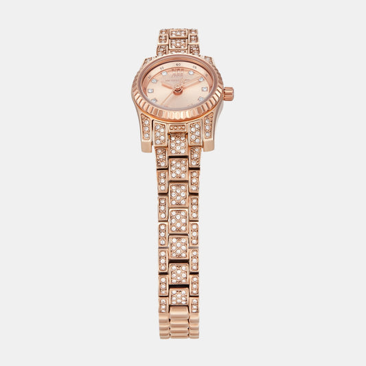 Lexington Women Quartz Rose Gold Dial Analog Stainless Steel Watch MK4863