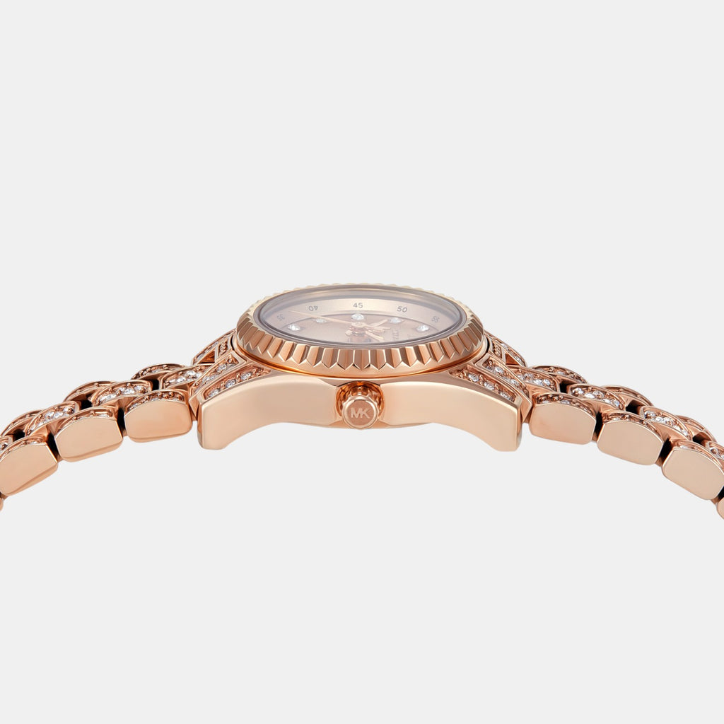 Lexington Women Quartz Rose Gold Dial Analog Stainless Steel Watch MK4863