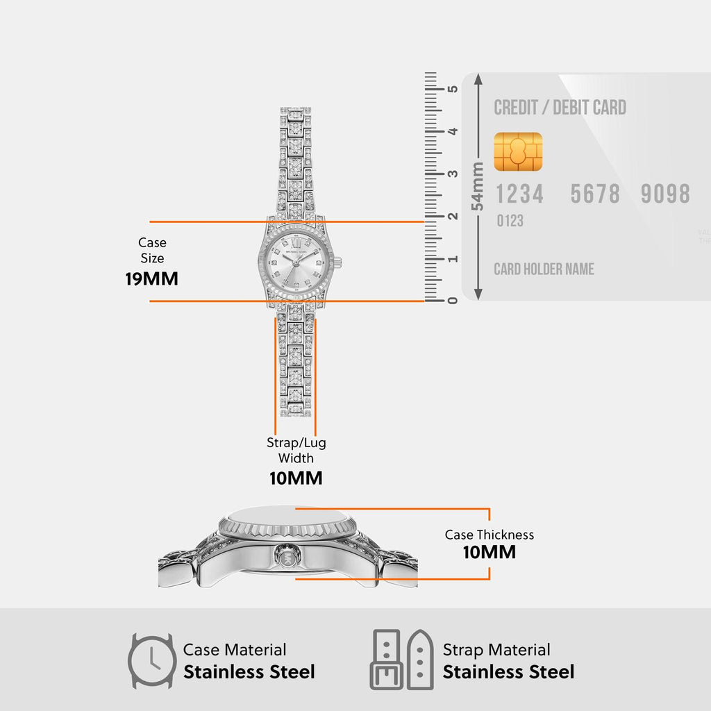 Lexington Women Quartz Silver Dial Analog Stainless Steel Watch MK4864