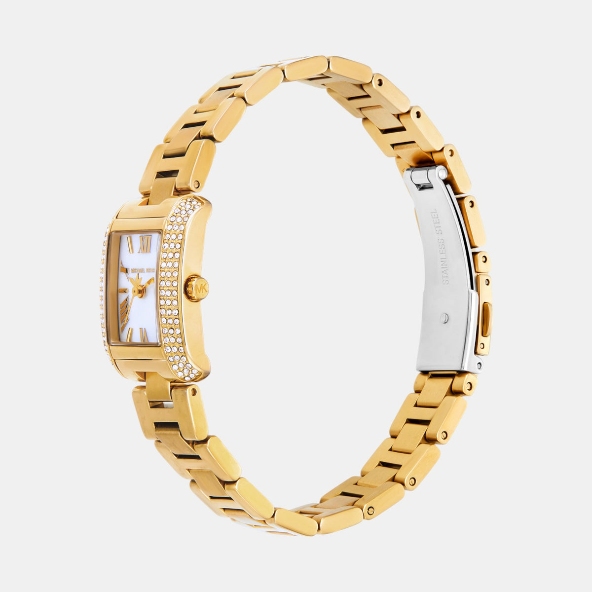 Emery Women Quartz Mother Of Pearl Dial Analog Stainless Steel Watch MK4867