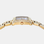 Emery Women Quartz White Mother Of Pearl Dial Analog Stainless Steel Watch MK4867