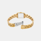 Emery Women Quartz White Mother Of Pearl Dial Analog Stainless Steel Watch MK4867