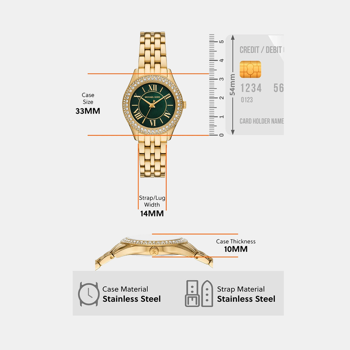 Michael Kors Stainless Steel Round watch