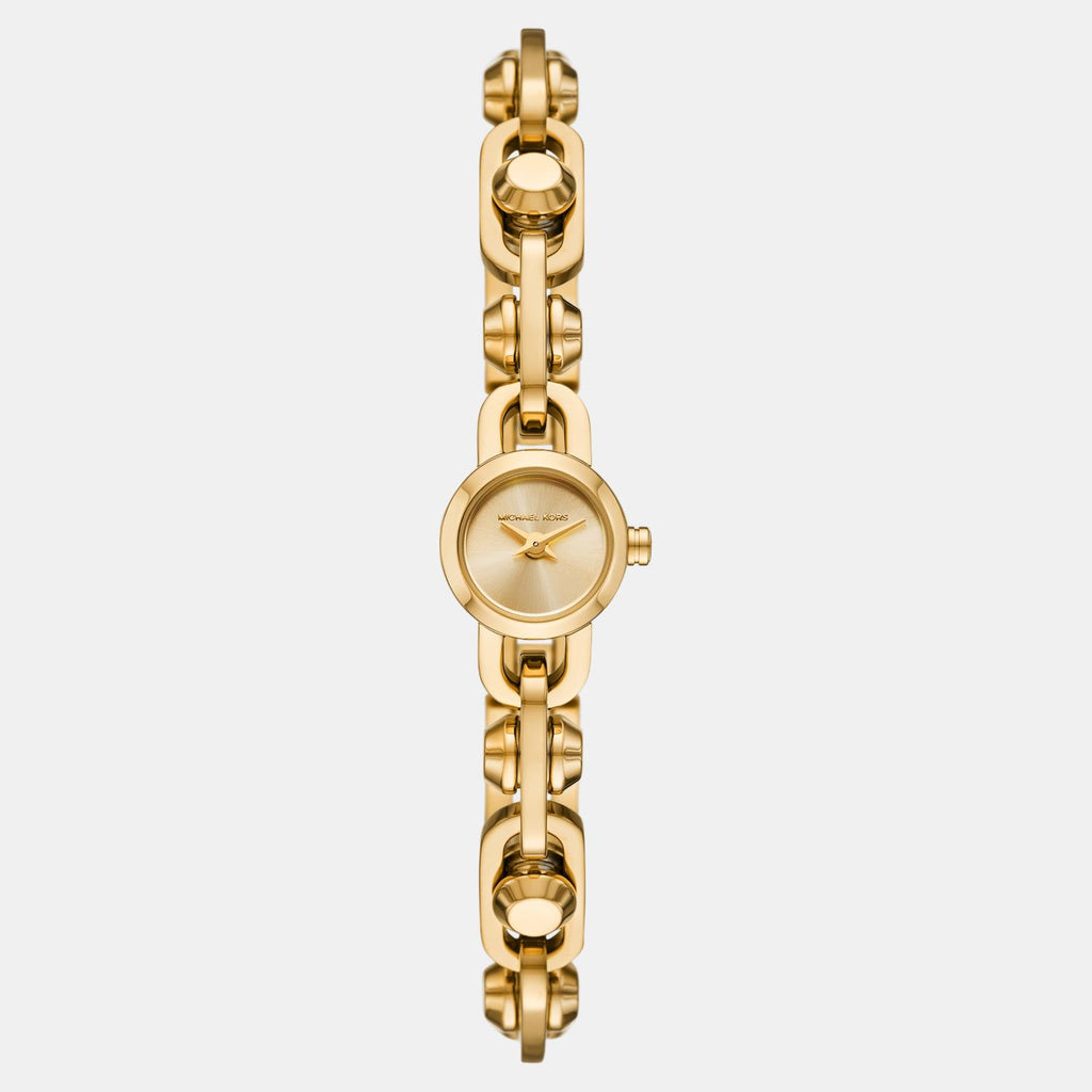 Astor Women Quartz Gold Dial Analog Stainless Steel Watch MK4871