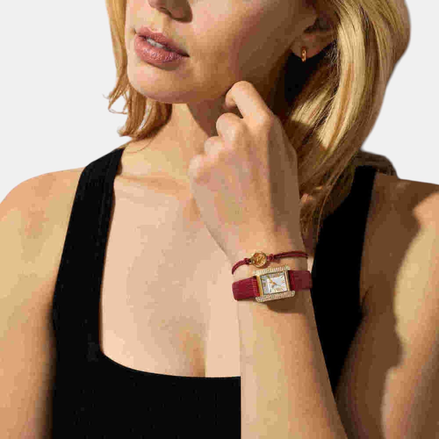 Emery Women Quartz White Dial Analog Leather Watch MK4874SET