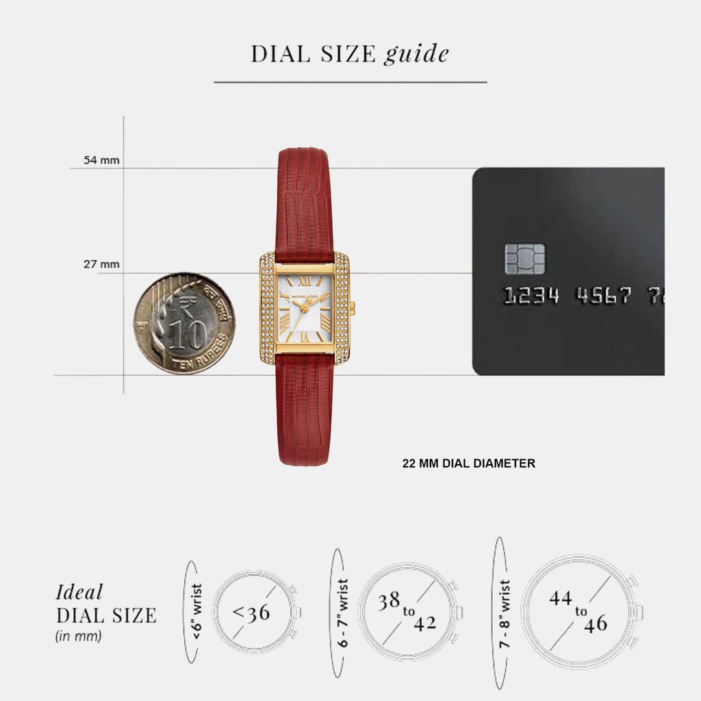 Emery Women Quartz White Dial Analog Leather Watch MK4874SET