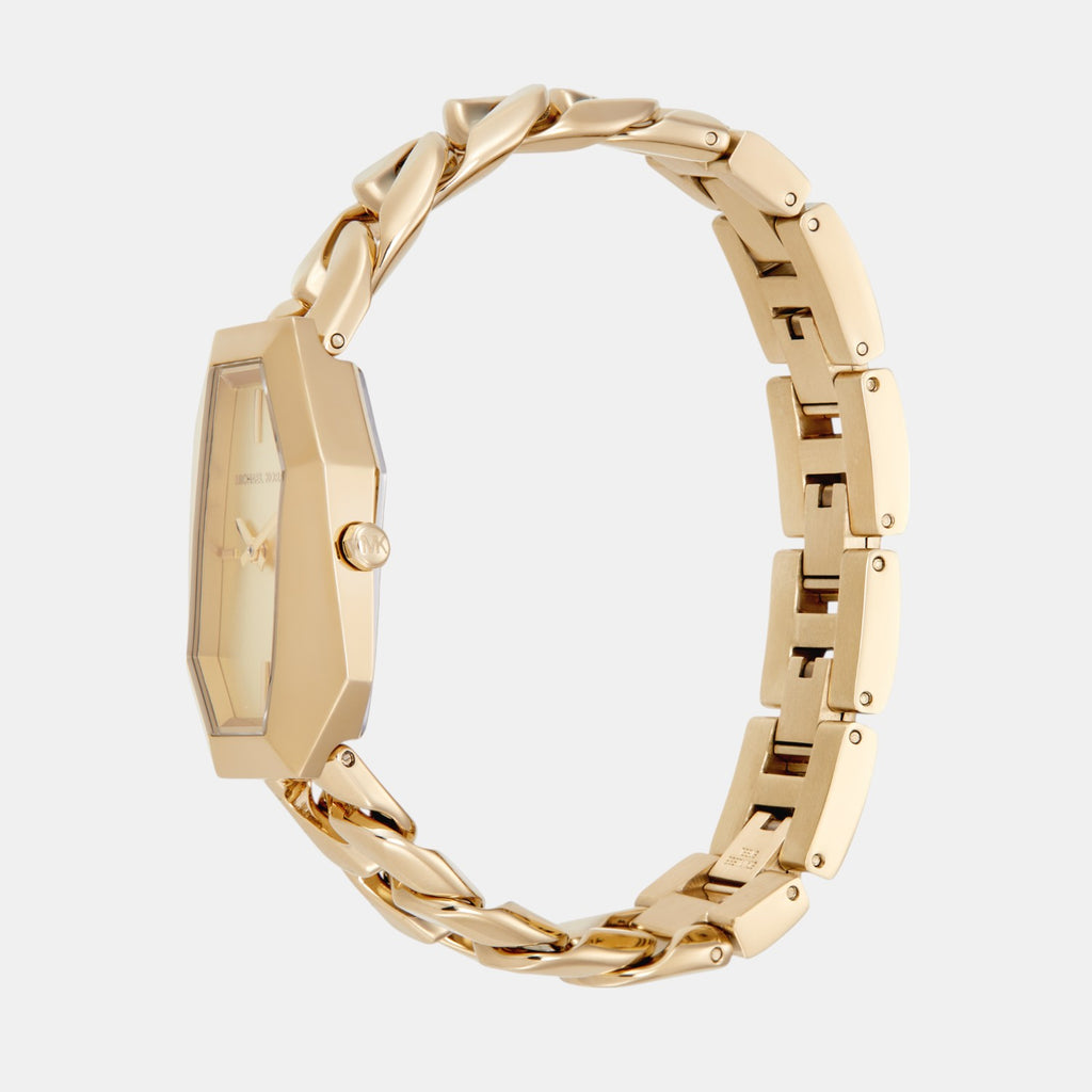 Suri Women Quartz Gold Dial Analog Stainless Steel Watch MK4878