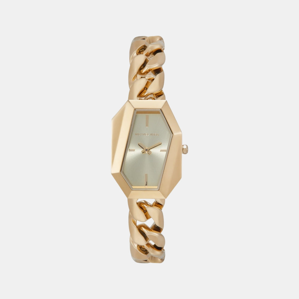 Suri Women Quartz Gold Dial Analog Stainless Steel Watch MK4878