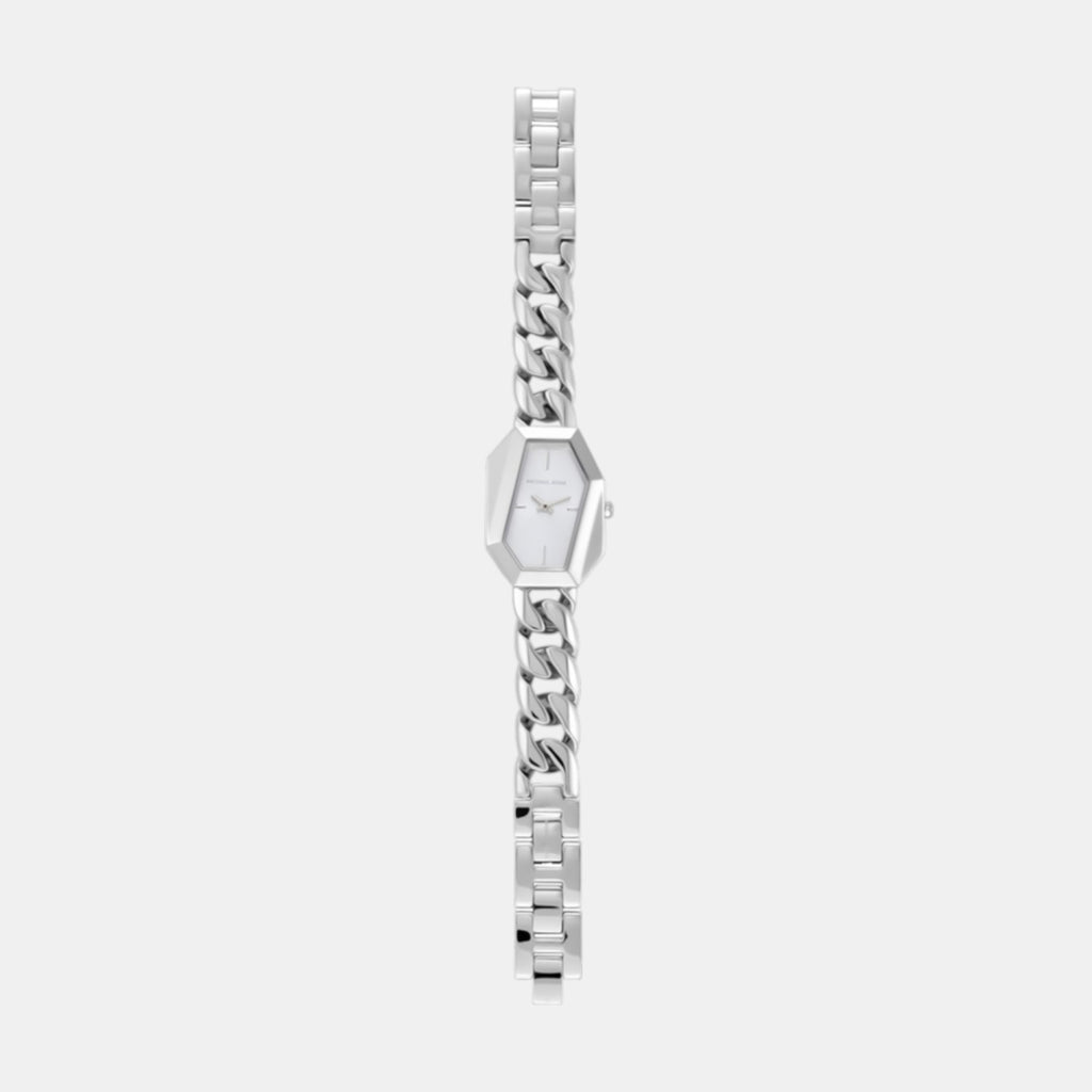 Suri Women Quartz Silver Dial Analog Stainless Steel Watch MK4879