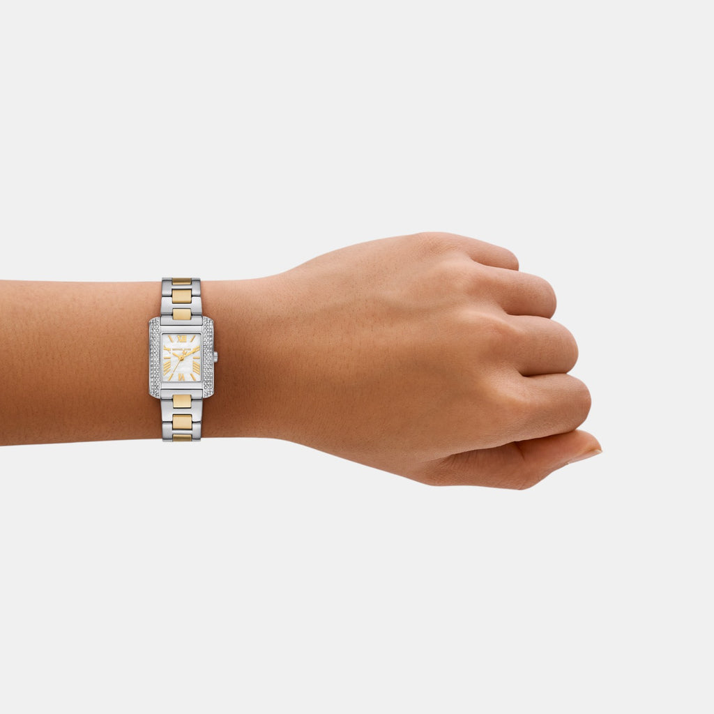 Emery Women Quartz Mother Of Pearl Dial Analog Stainless Steel Watch MK4882