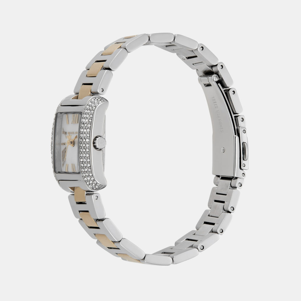 Emery Women Quartz Mother Of Pearl Dial Analog Stainless Steel Watch MK4882