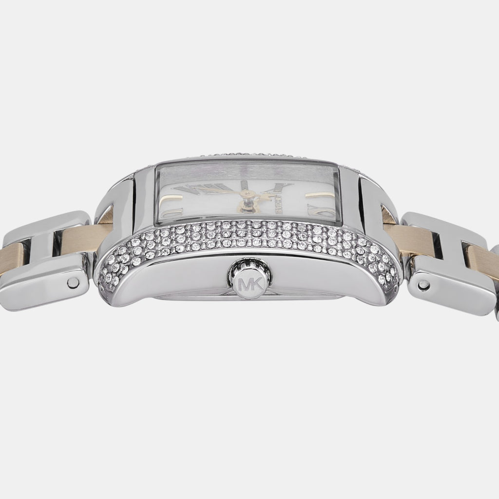 Emery Women Quartz Mother Of Pearl Dial Analog Stainless Steel Watch MK4882