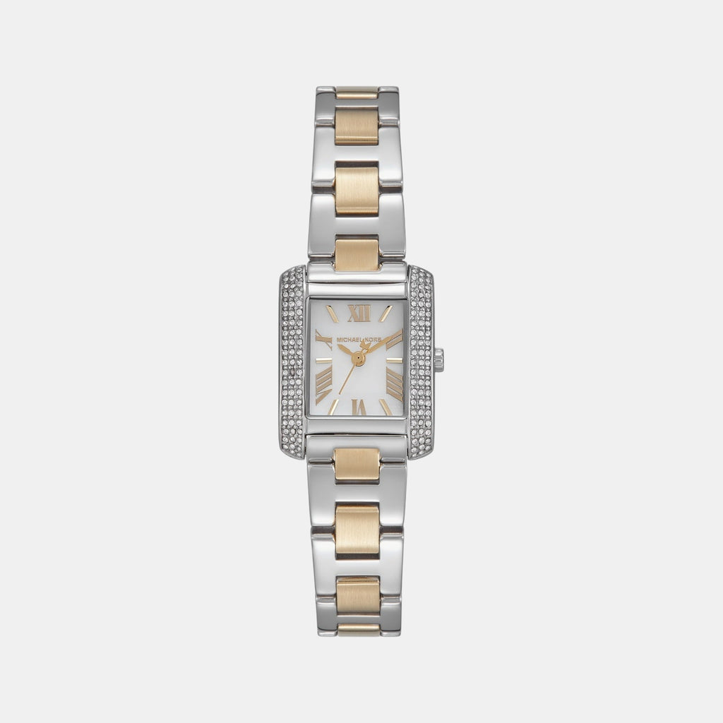 Emery Women Quartz Mother Of Pearl Dial Analog Stainless Steel Watch MK4882