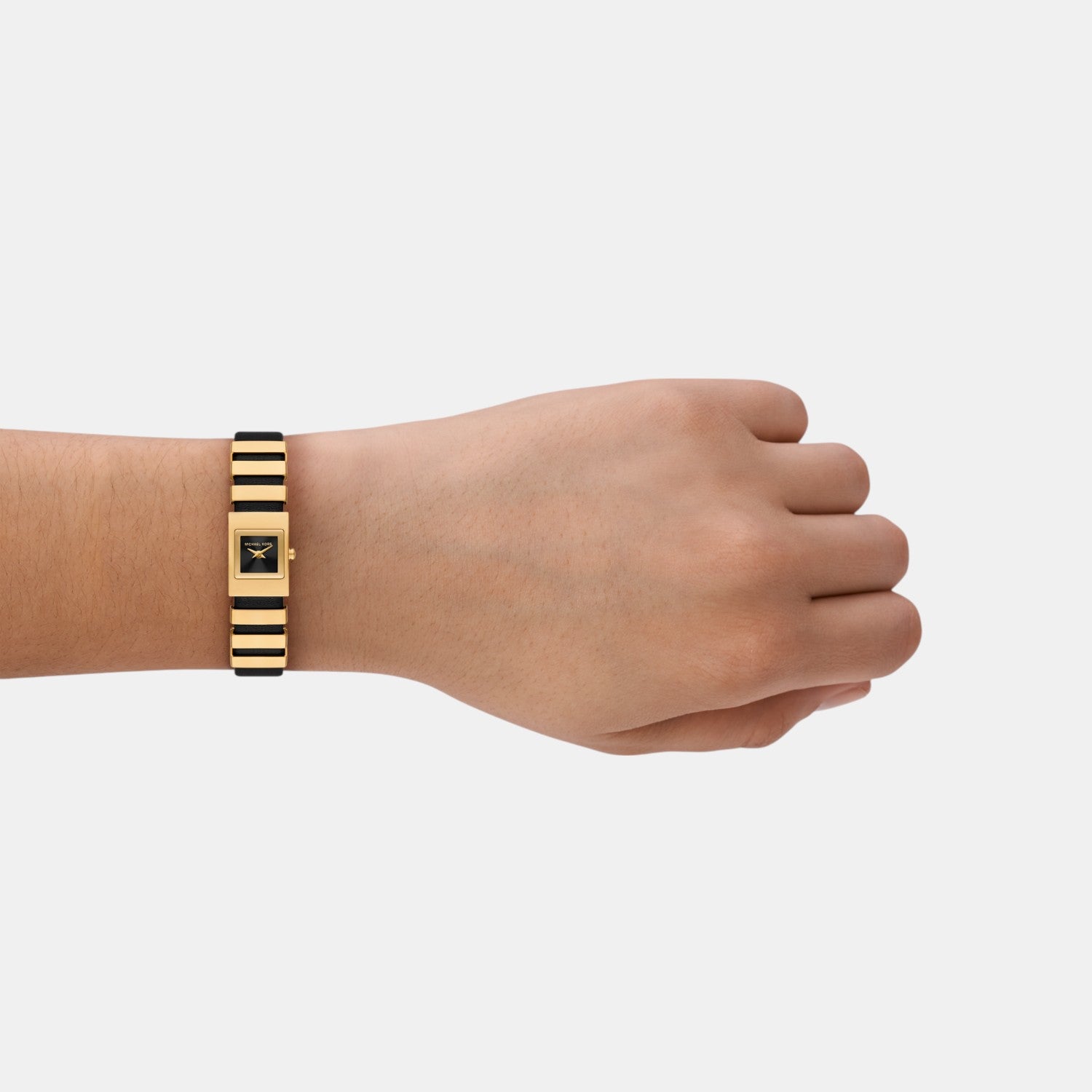 Darrington Women Quartz Black Dial Analog Leather Watch MK4887