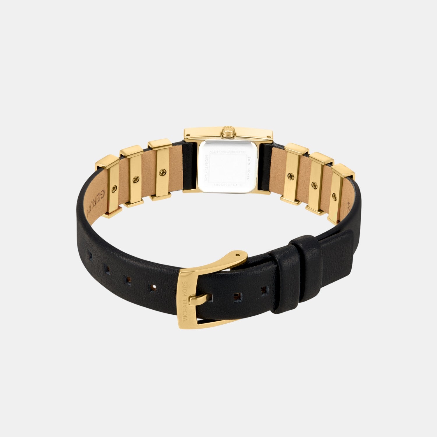 Darrington Women Quartz Black Dial Analog Leather Watch MK4887