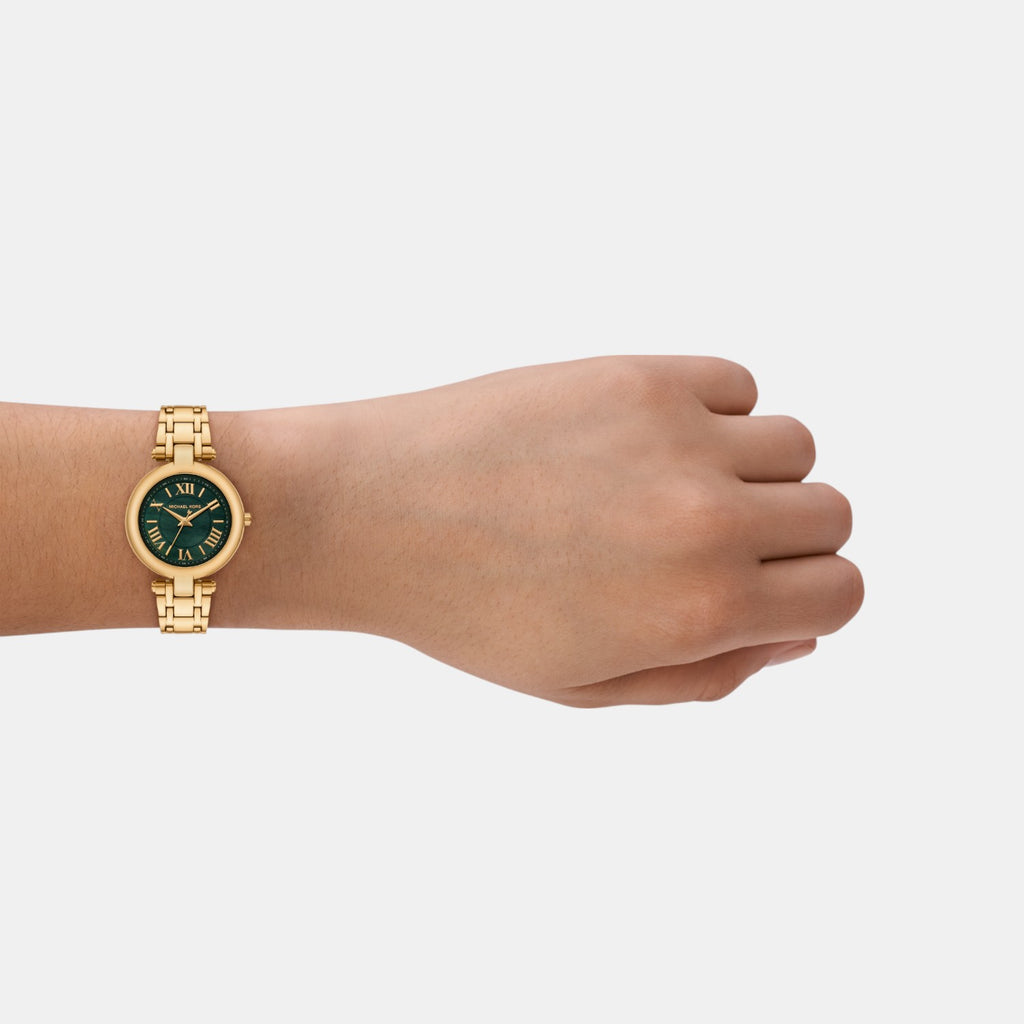 Women Quartz Green Dial Analog Stainless Steel Watch MK4892