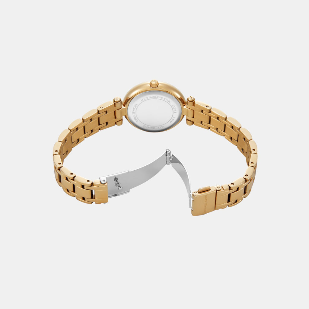 Women Quartz Green Dial Analog Stainless Steel Watch MK4892