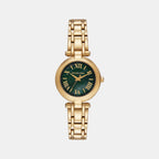 Women Quartz Green Dial Analog Stainless Steel Watch MK4892