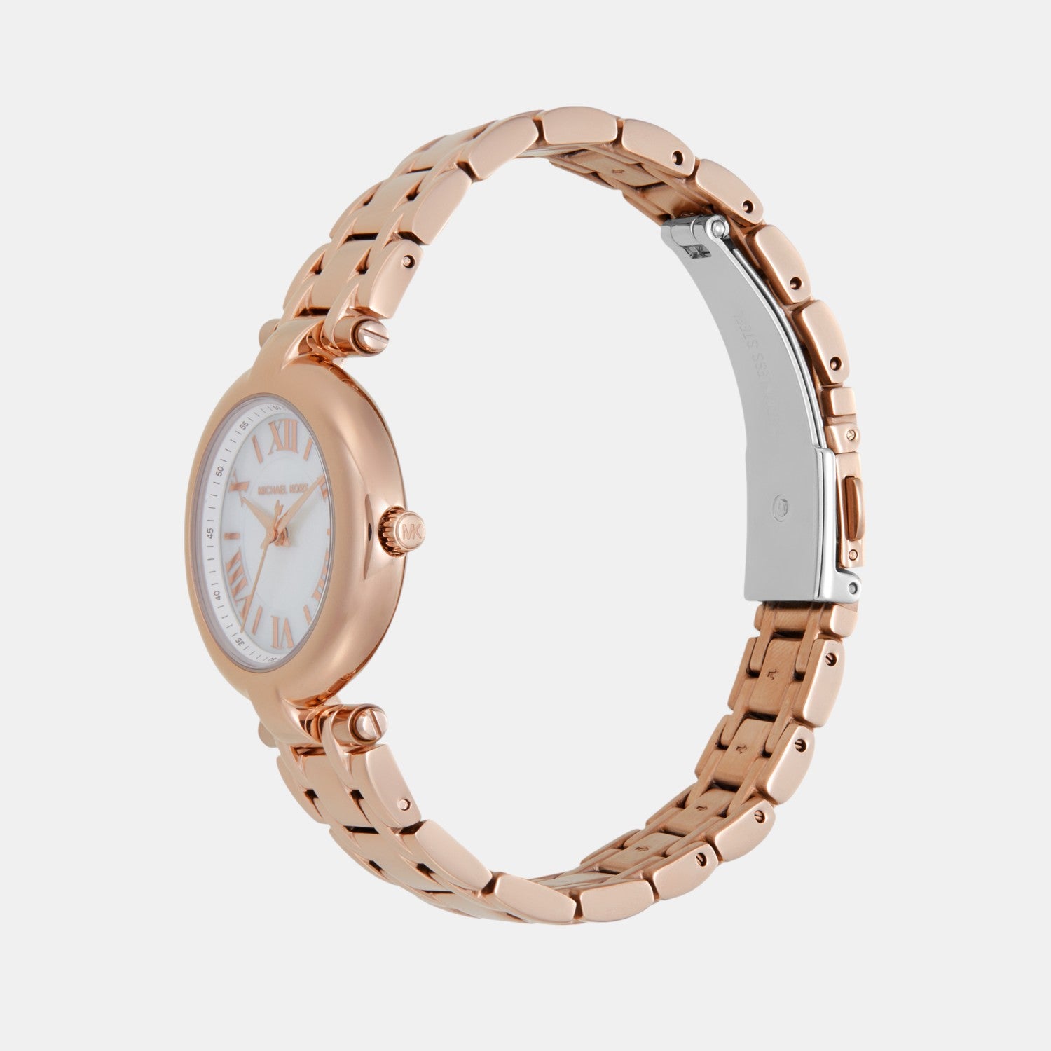 Women Quartz White Dial Analog Stainless Steel Watch MK4893