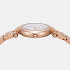 Women Quartz White Dial Analog Stainless Steel Watch MK4893